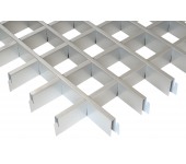 Потолок Грильято 75x75, метал. серебр., h=40, 0.32